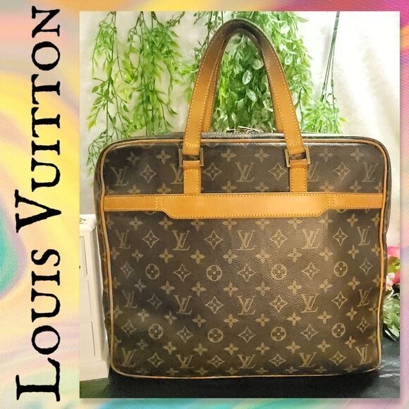 LOUIS VUITTON Monogram Porte Document Bag with Dust Bag Authentic - Picture 1 of 17